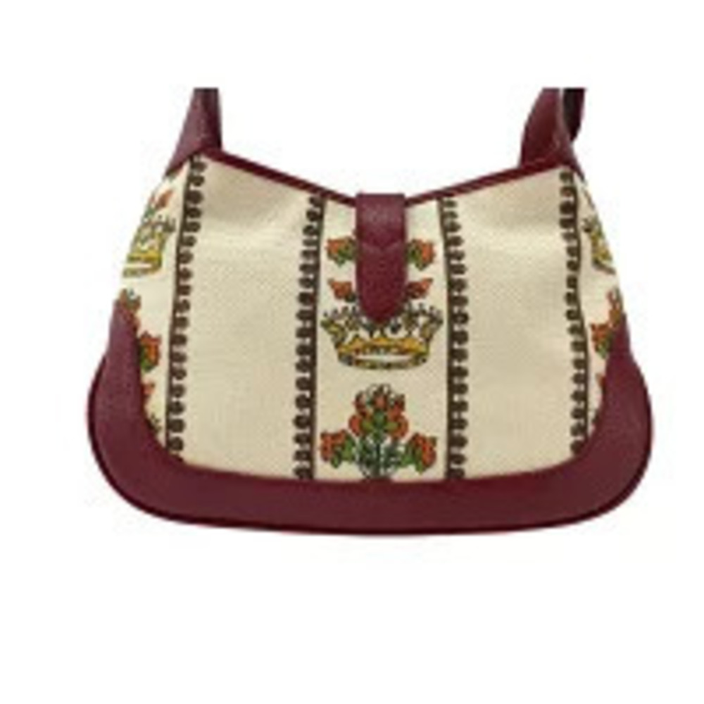 Gucci Canvas Jackie Handbag Beige Cream